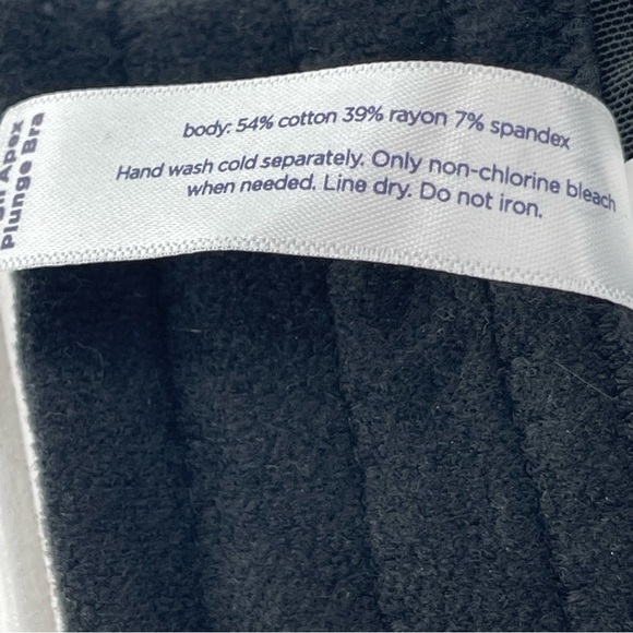 Cacique Unlined High Apex Bralette Black Ribbed Size 36DD - Picture 10 of 11